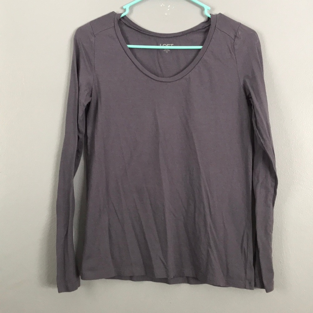 Loft gray long sleeve shirt